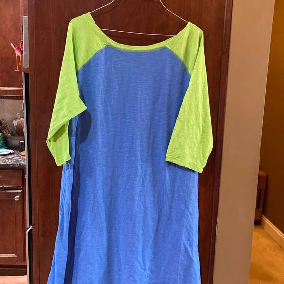 Disney Mickey Mouse Sleep Shirt, Raglan 3/4 Sleeve Nightgown, - Picture 4 of 4